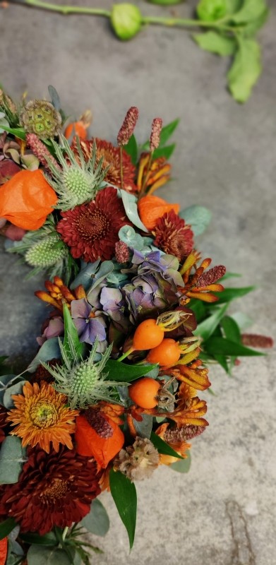 Autumn Funeral Wreath